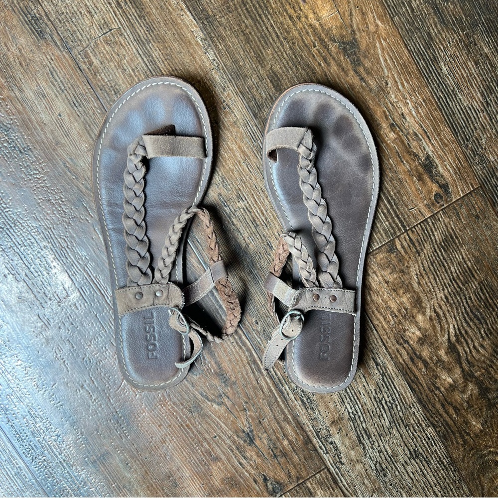 Fossil leather Sandals Size 9